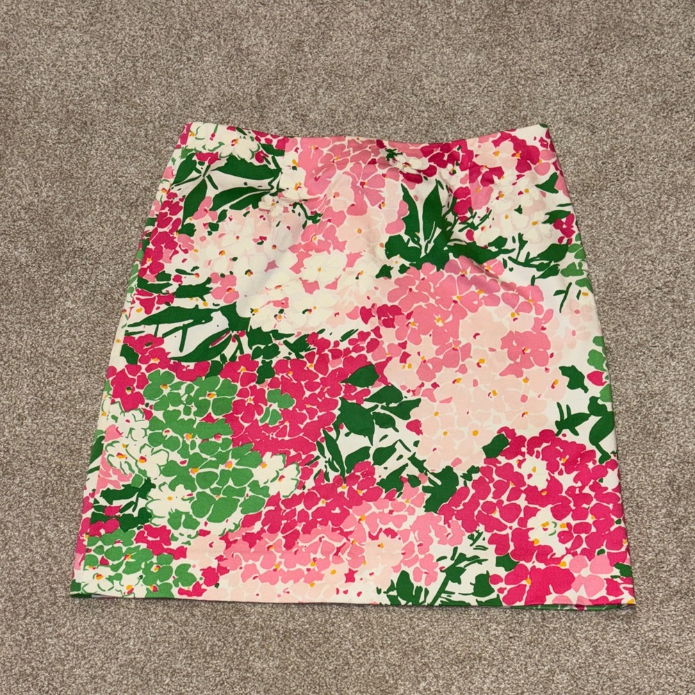 Ralph Lauren Pink and Green Floral Mini Skirt